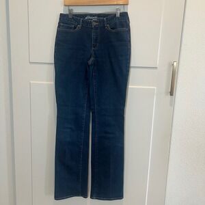 Eddie‎ Bauer Denim Jeans Women's Size 30 x 34 Curvy Bootcut Dark Wash